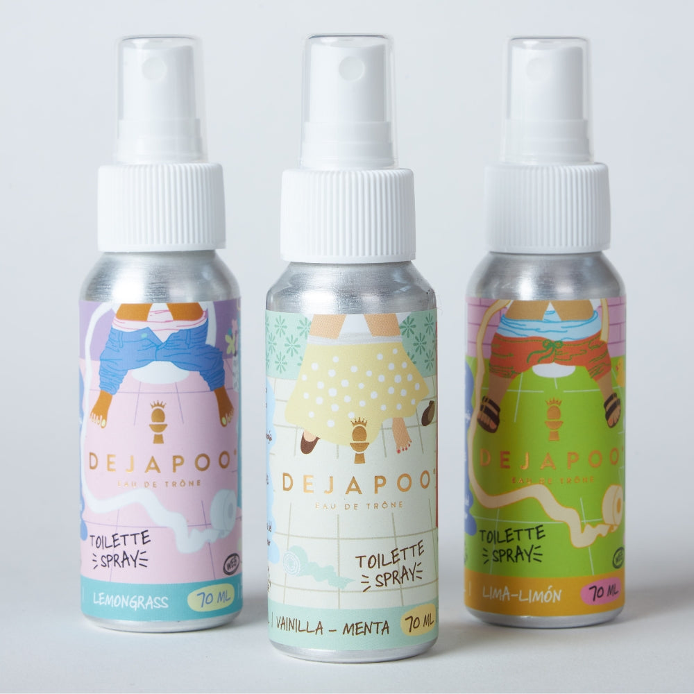 Pack 3 toilette spray lemongrass, vainilla menta y lima limon  DEJAPOO