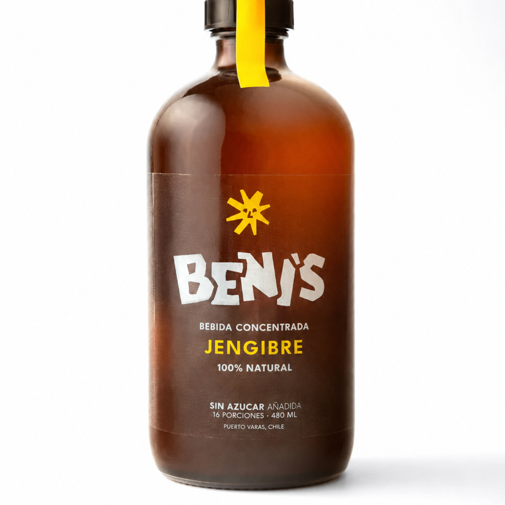 Bebida concentrada jengibre sin azucar 480 ML BENI'S