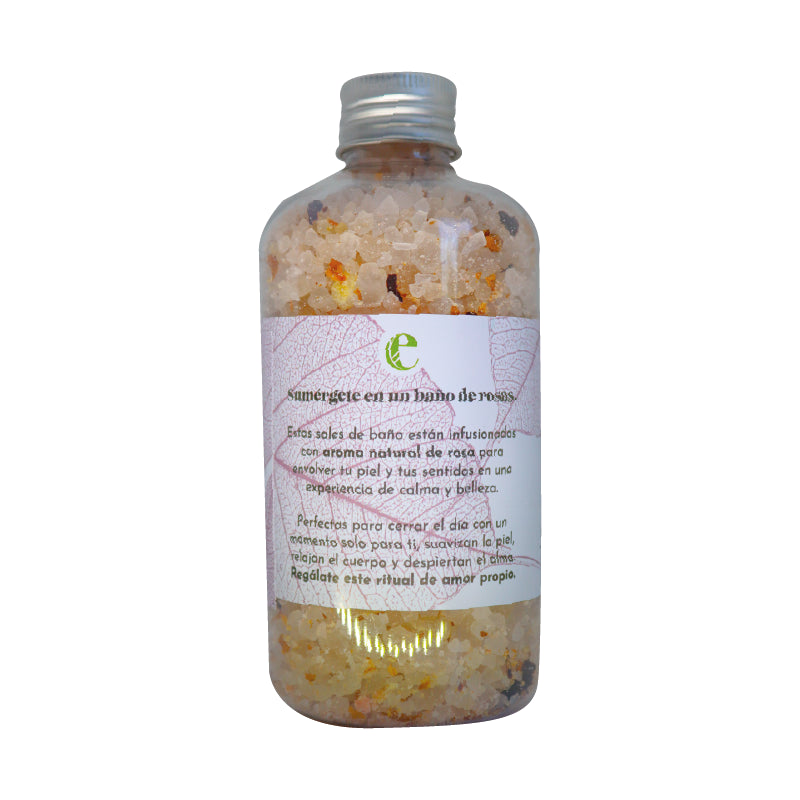 Sal de baño rosa 320 gr Esencia Nativa