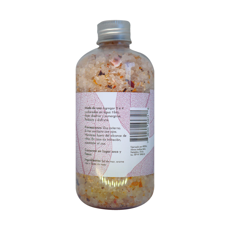 Sal de baño rosa 320 gr Esencia Nativa