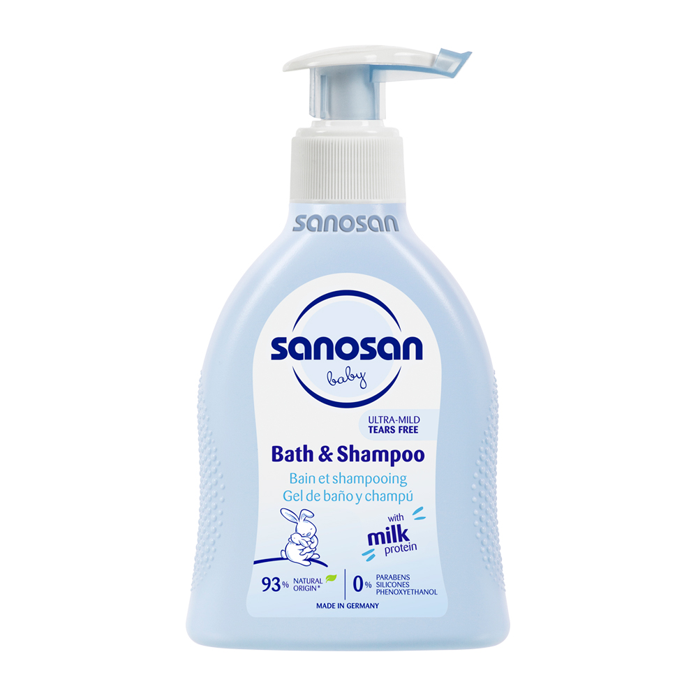 Gel de baño y shampoo para bebés 200 ml Sanosan