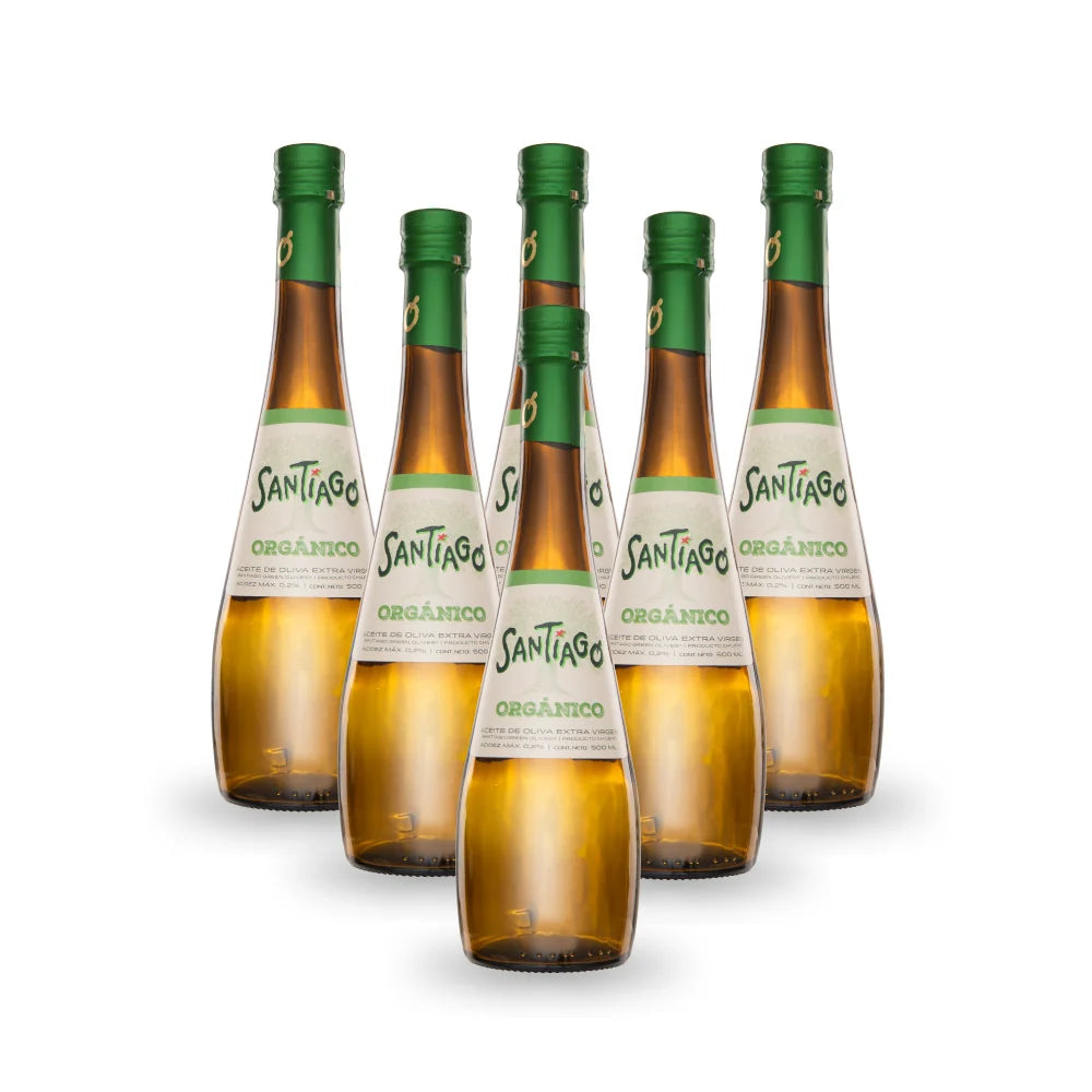 Aceite de oliva organico 500 ML CAJA 6 UN SANTIAGO PREMIUM