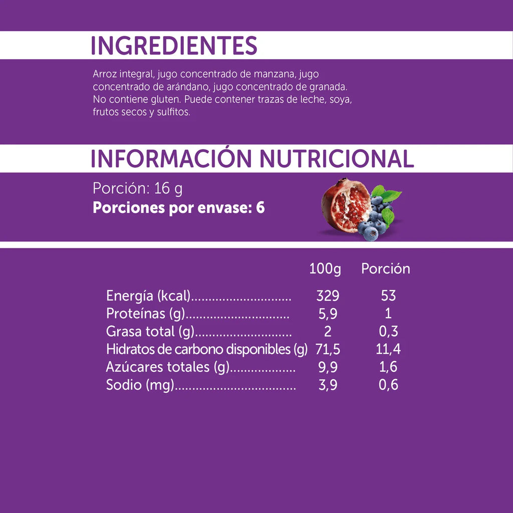 Galletas de Arroz Arandano Granada 16 GR MIZOS