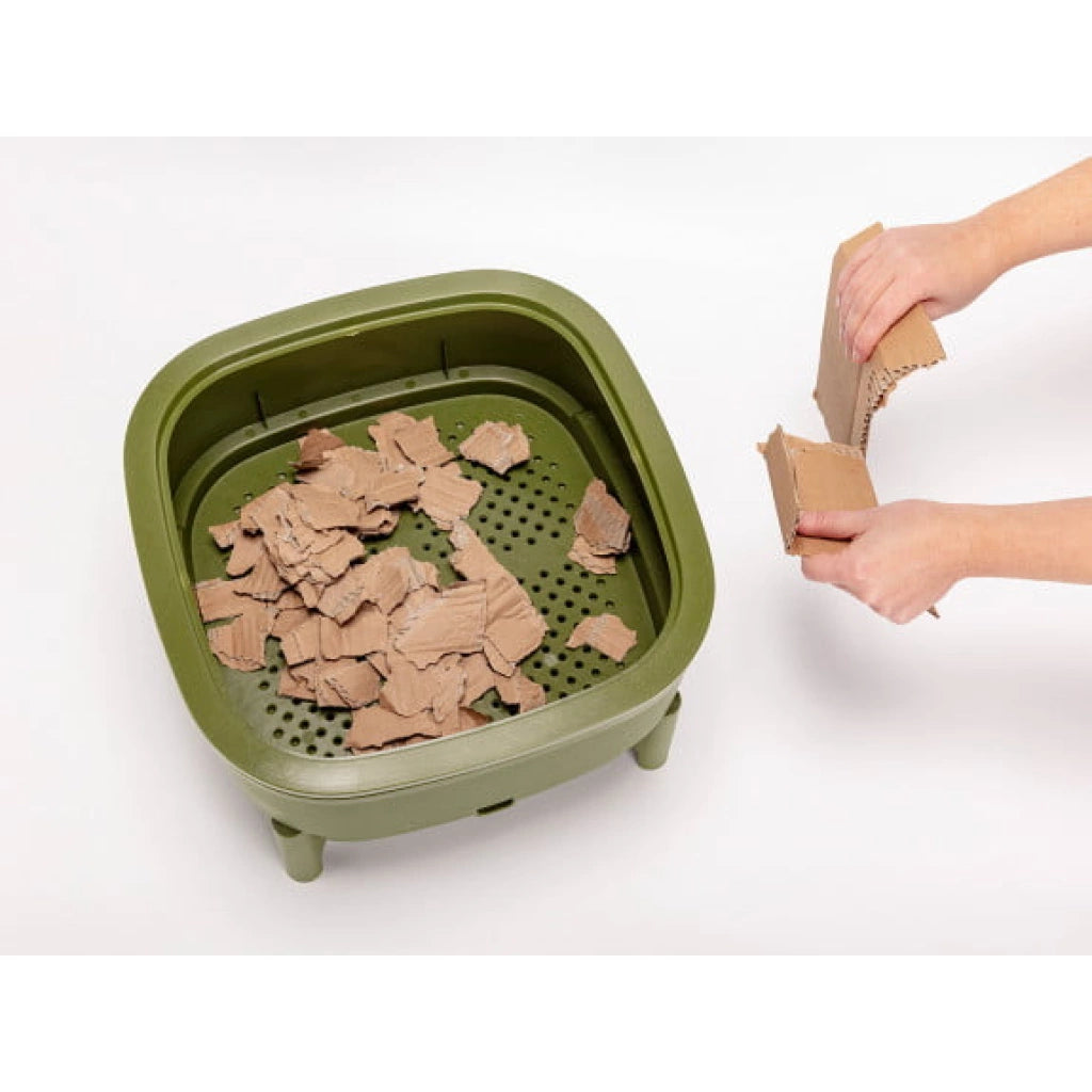 Granja de lombrices para Vermicompostaje y compostaje interior verde oscuro un Miobio