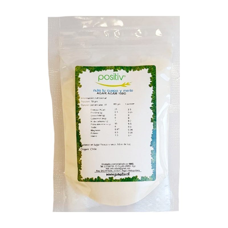 Agar Agar 100 Gr - POSITIV - Aldea Nativa