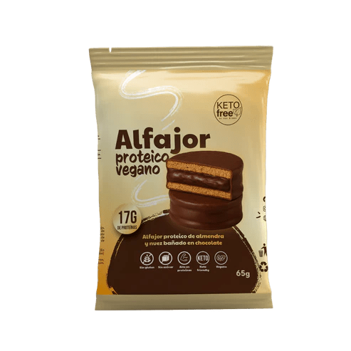 Alfajor proteico vegano un Ketofree - KETOFREE - Aldea Nativa