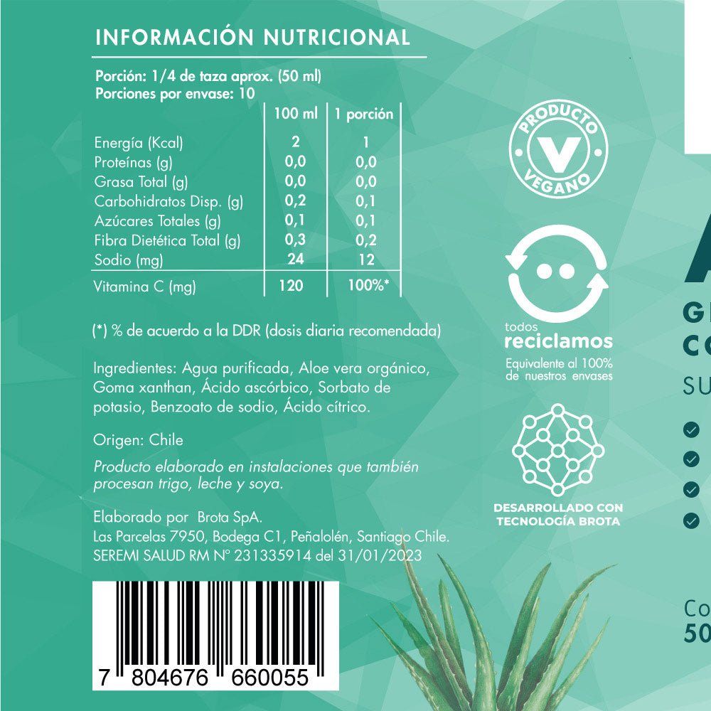 Aloe Vera 500 ml Brota - BROTA - Aldea Nativa