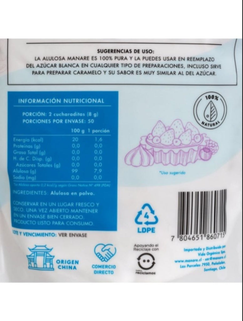 Alulosa 400 Gr - MANARE - Aldea Nativa