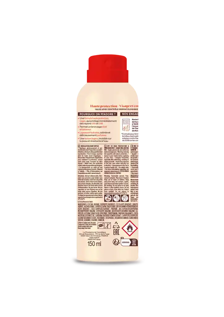 Bruma Alta Proteccion & Bronceado FPS50 Monoi de Thaiti 150 ML LOVEA
