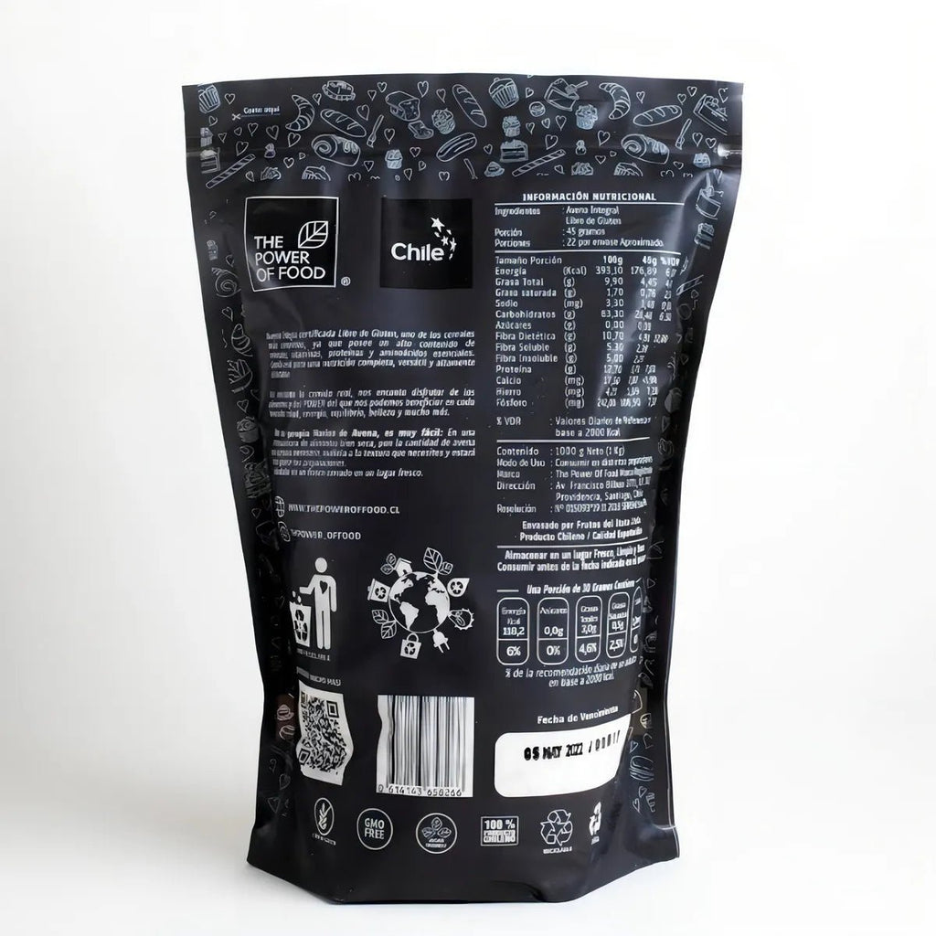 Avena Integral Sin Gluten 1 KG The Power Of Food - THE POWER OF FOOD - Aldea Nativa