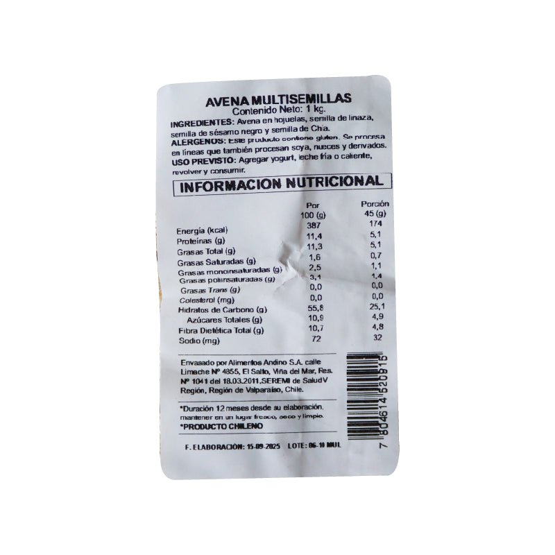 Avena multisemilla 1 kilo Aldea Nativa - ALDEA NATIVA - Aldea Nativa