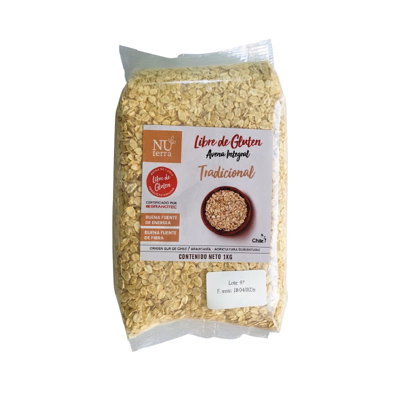 Avena tradicional sin gluten 1 kg Nuterra - NUTERRA - Aldea Nativa