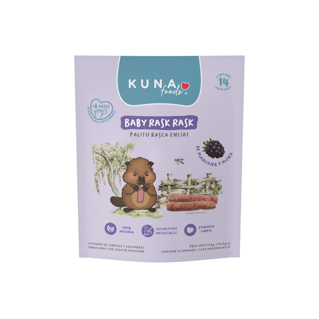 Baby Rask Rask Manzana Mora 42 GR KUNA FOODS