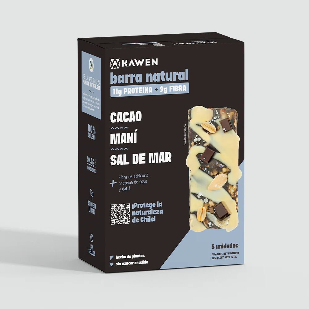 Barra cacao maní sal de mar Caja 5 un Kawen - KAWEN - Aldea Nativa