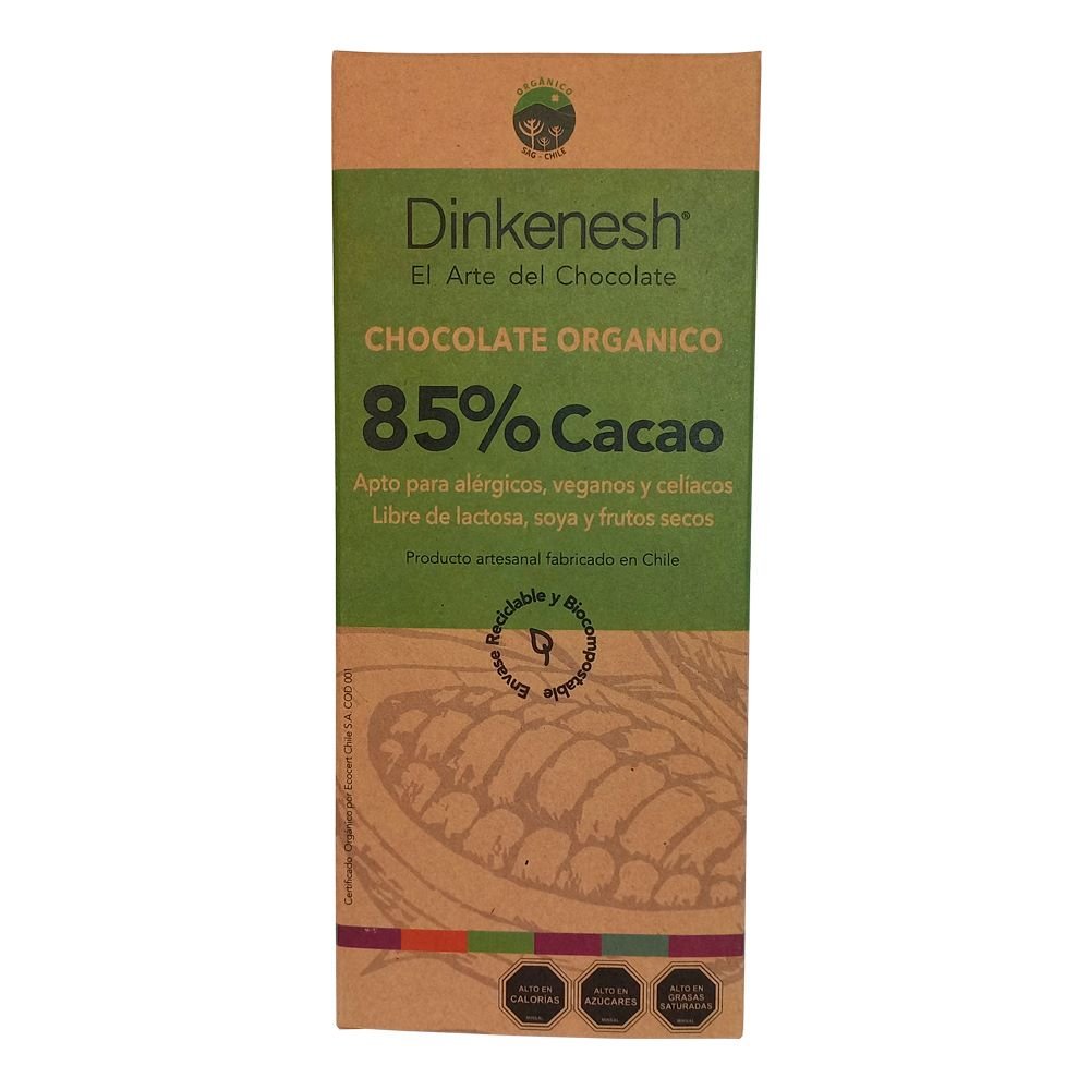 Barra de Chocolate 85% Cacao Dinkenesh 100 Gr - DINKENESH - Aldea Nativa