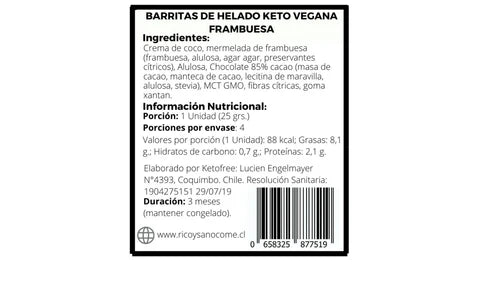 Barritas helado frambuesa coco 5 un Ketofree - KETOFREE - Aldea Nativa