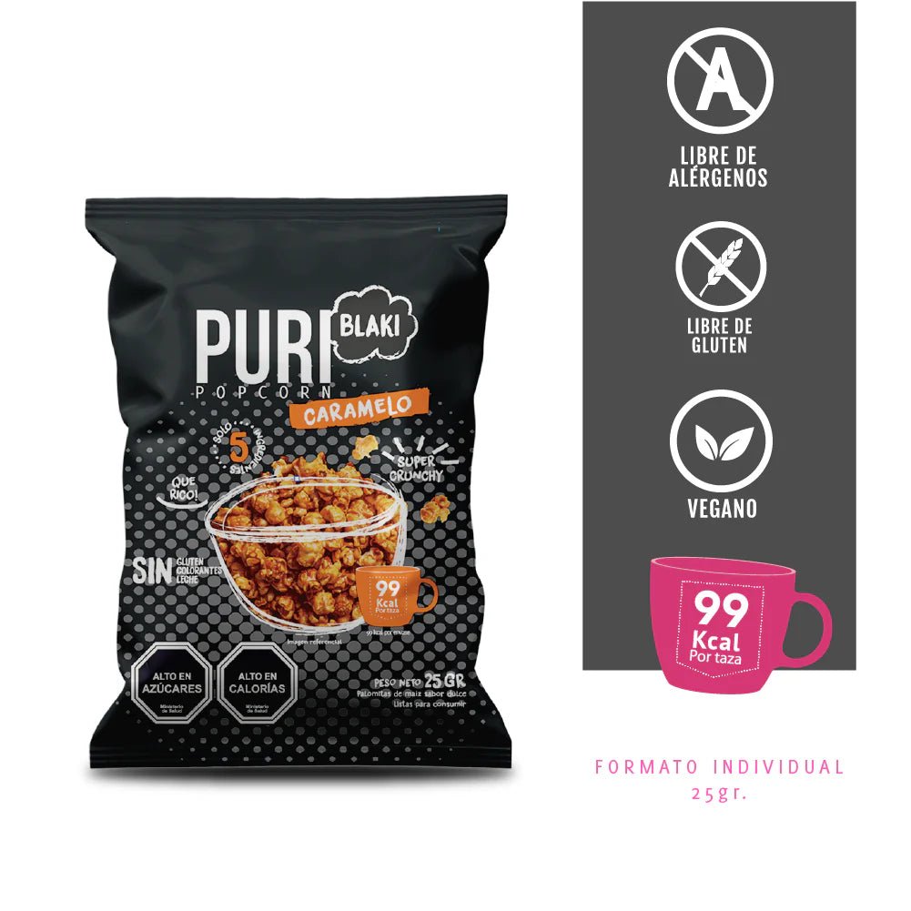 Blaki caramelo 25 gr Puri - PURISNACKS - Aldea Nativa