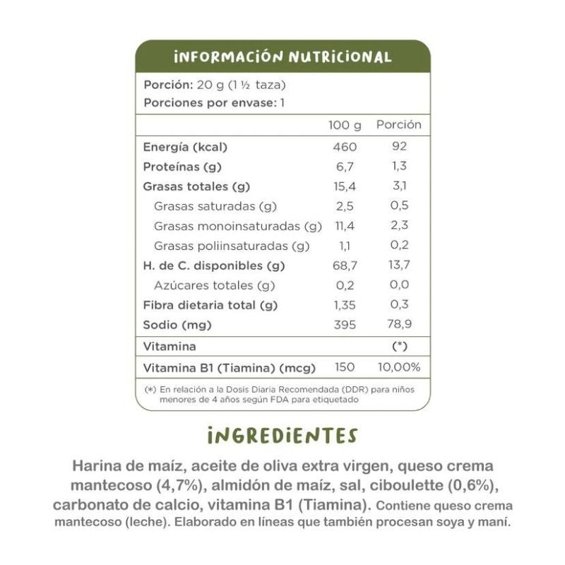 Bombas Queso Crema Y Ciboulette Kuna Foods 20 Gr - KUNA FOODS - Aldea Nativa