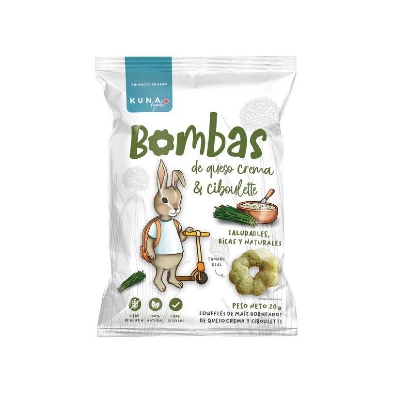 Bombas queso crema y ciboulette 20grs