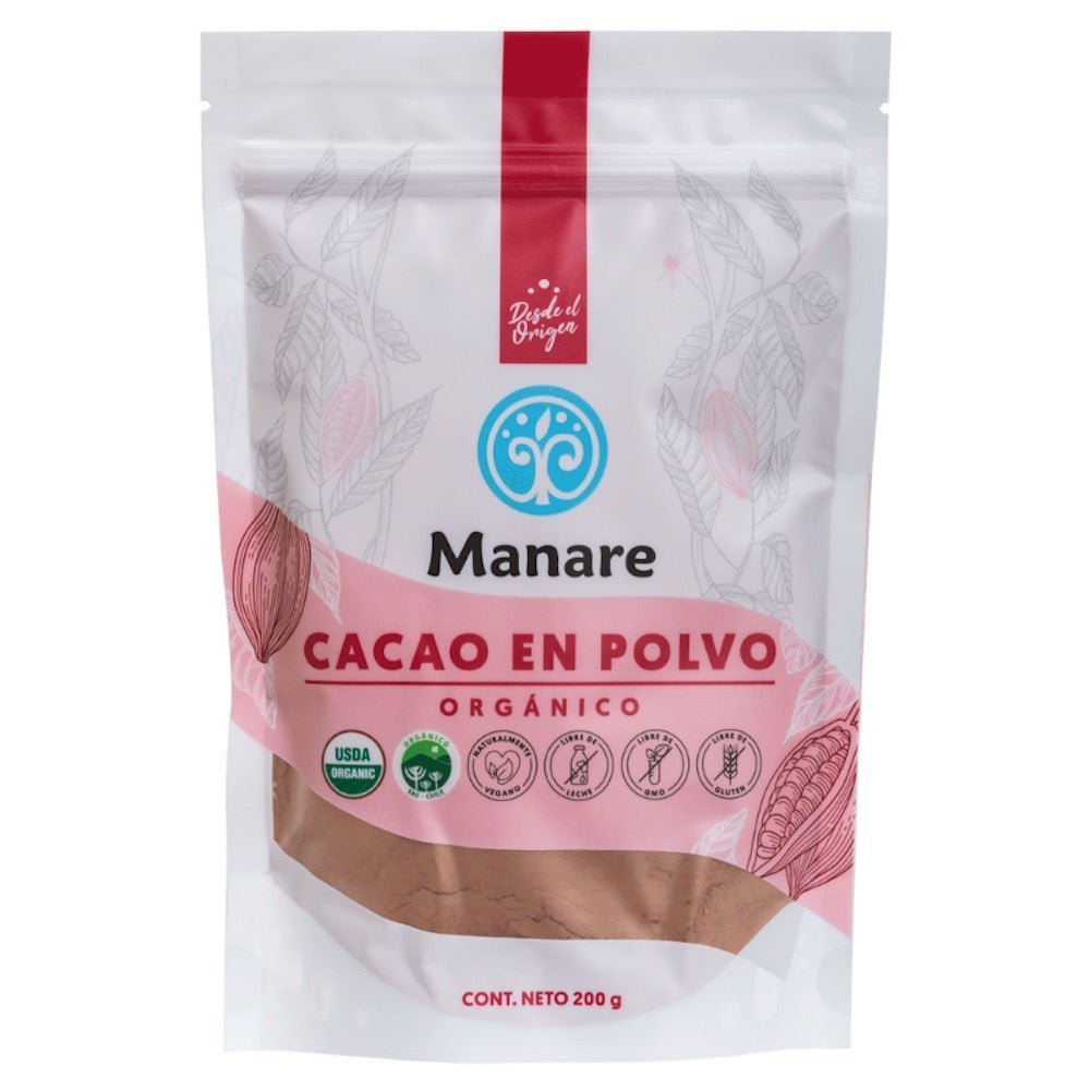 Cacao Polvo Org Raw Manare 200 Gr - MANARE - Aldea Nativa