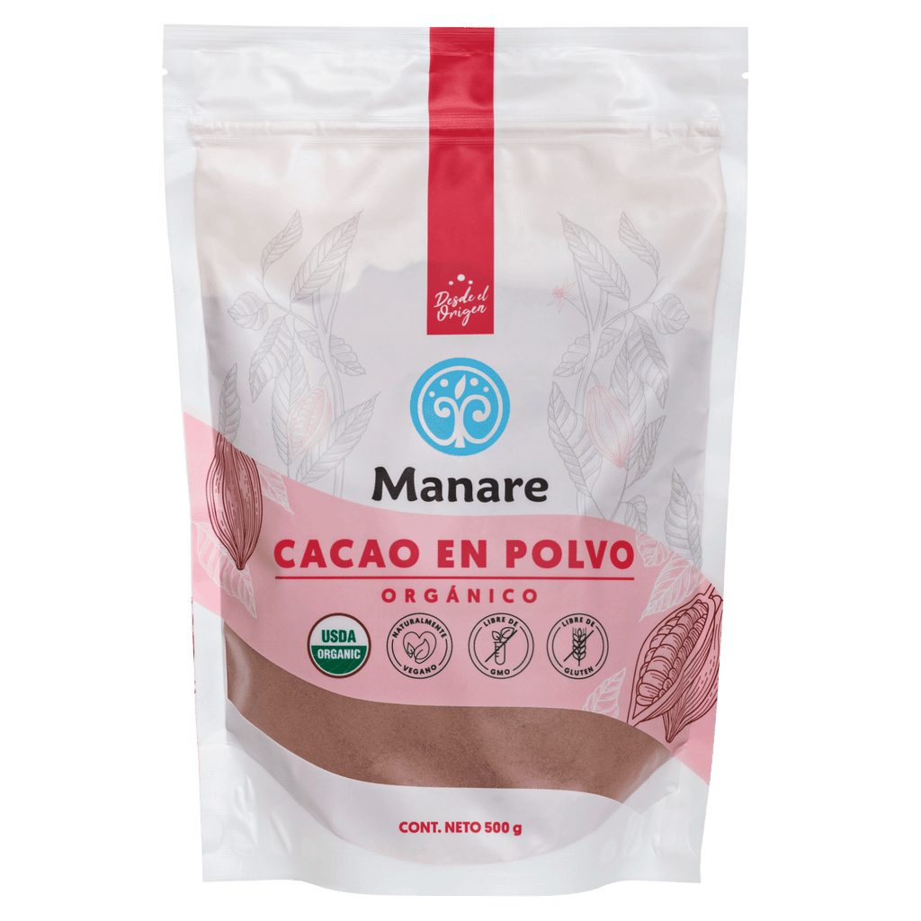 Cacao Polvo Org Raw Manare 500 Gr - MANARE - Aldea Nativa