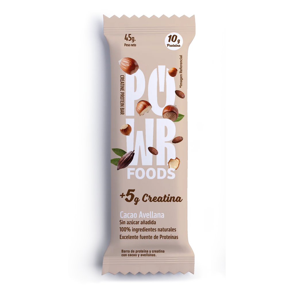 Barra craetine protein cacao/ avellana caja 16 UN POWER FOODS