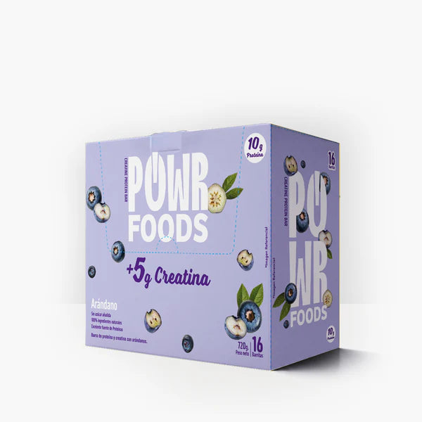 Barra creatine protein arandano caja 16 UN POWER FOODS