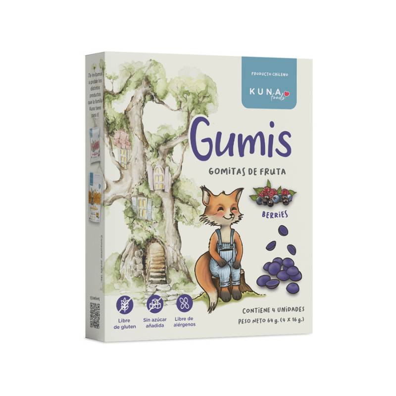 Caja Gomitas Berries Kuna Foods 4 Un - KUNA FOODS - Aldea Nativa