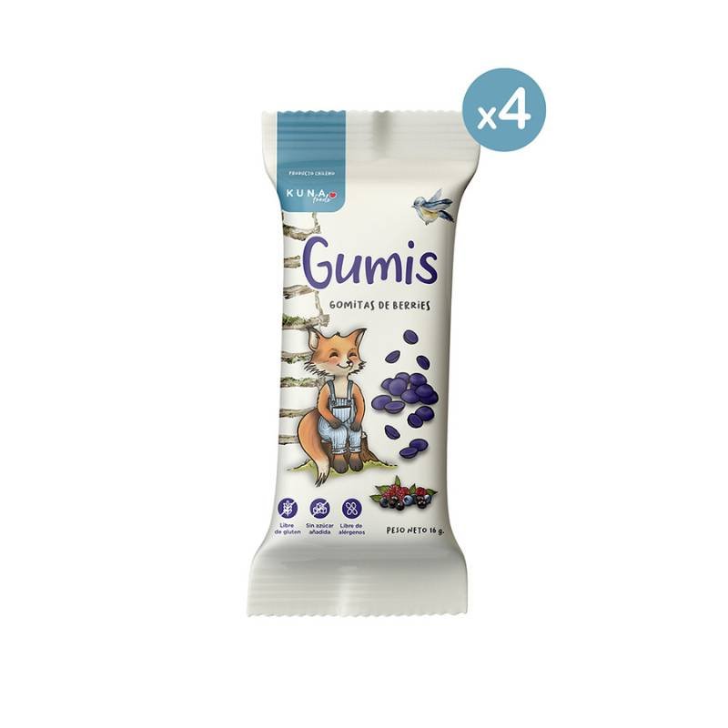 Caja Gomitas Berries Kuna Foods 4 Un - KUNA FOODS - Aldea Nativa