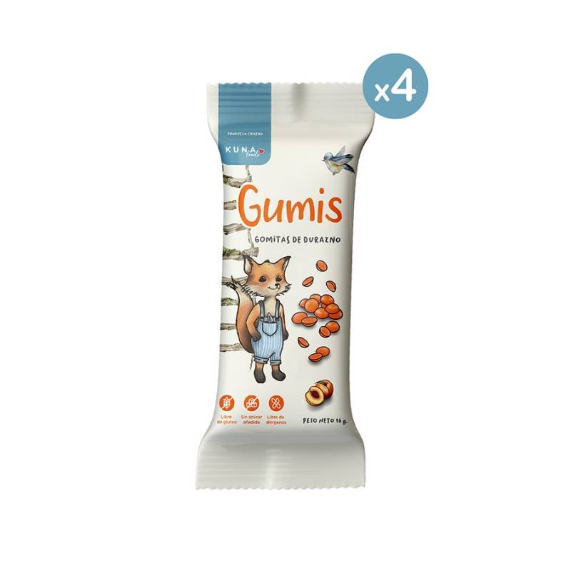 Caja Gomitas Durazno Kuna Foods 4 Un - KUNA FOODS - Aldea Nativa