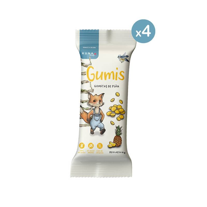 Caja Gomitas Piña Kuna Foods 4 Un - KUNA FOODS - Aldea Nativa