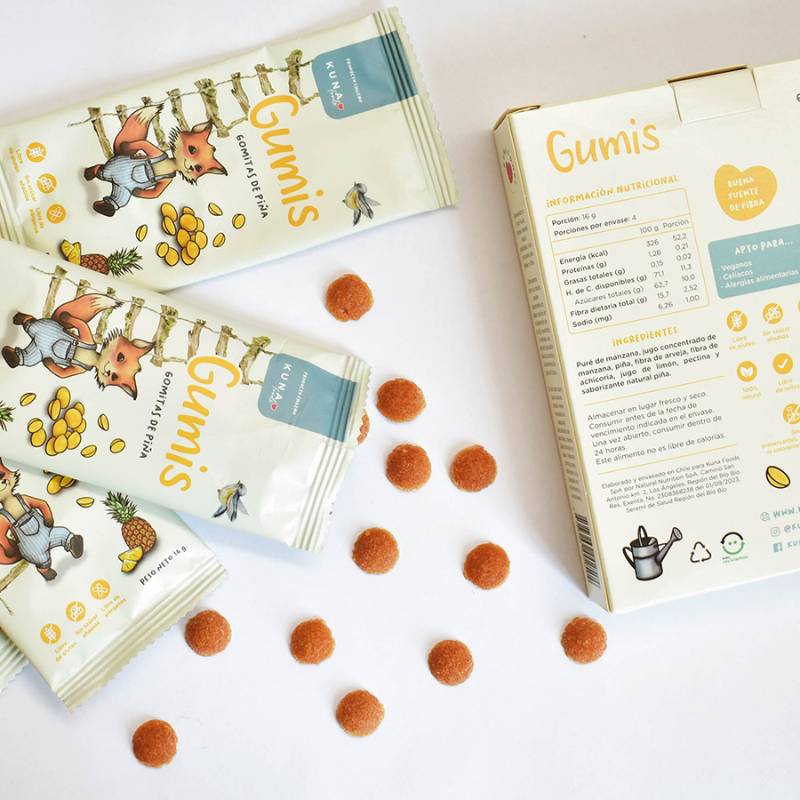 Caja Gomitas Piña Kuna Foods 4 Un - KUNA FOODS - Aldea Nativa