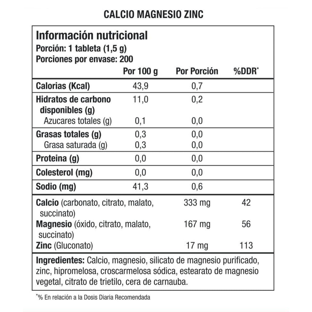Cal Mag W Zinc 200 cap Jamieson - JAMIESON - Aldea Nativa