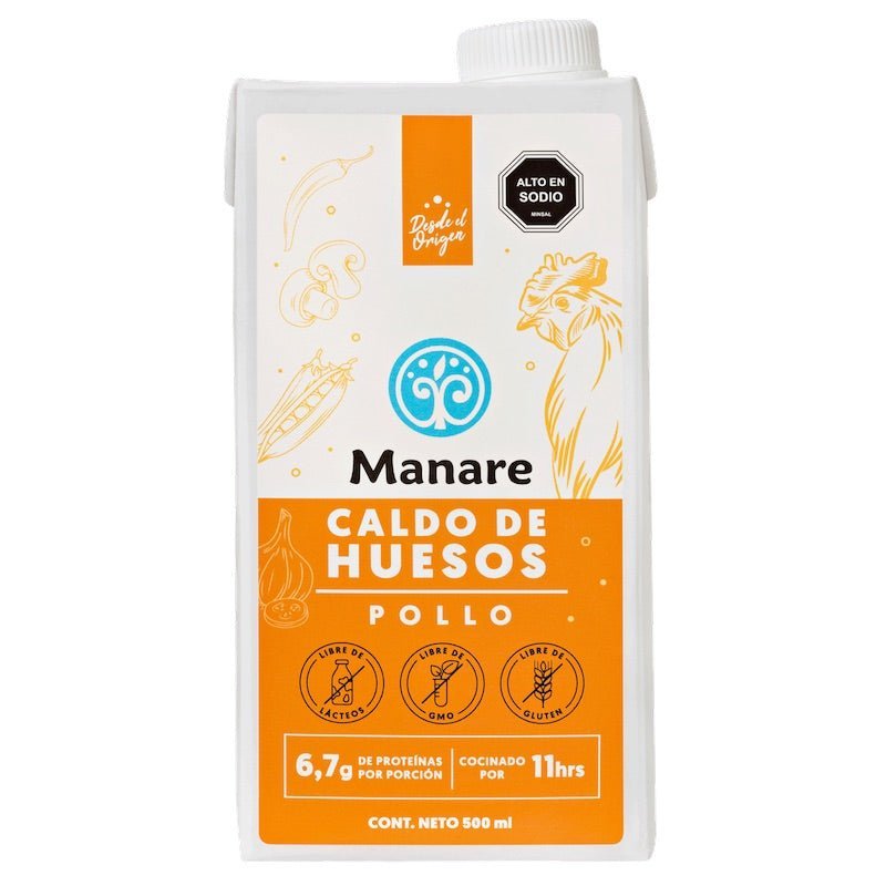 Caldo de Hueso Pollo Manare 500 Ml - MANARE - Aldea Nativa