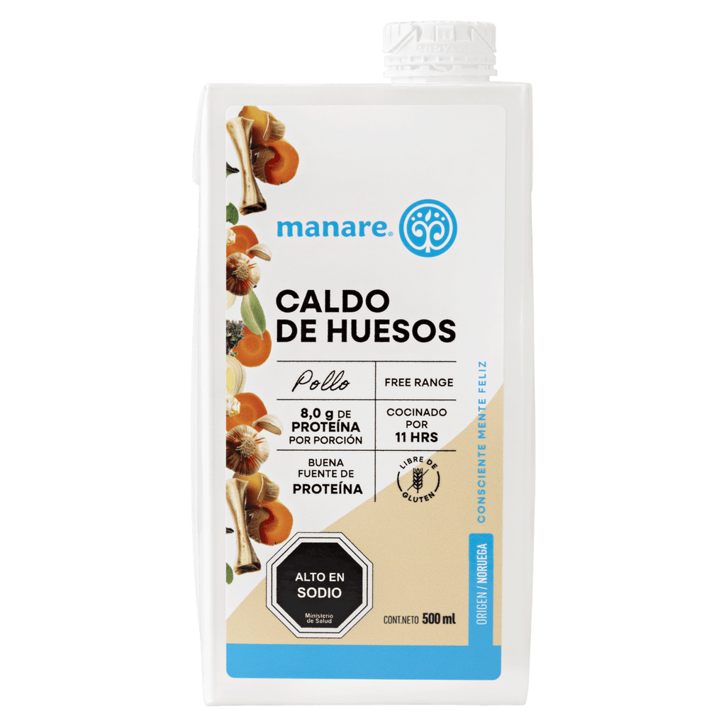 Caldo de Hueso Pollo Manare 500 Ml - MANARE - Aldea Nativa