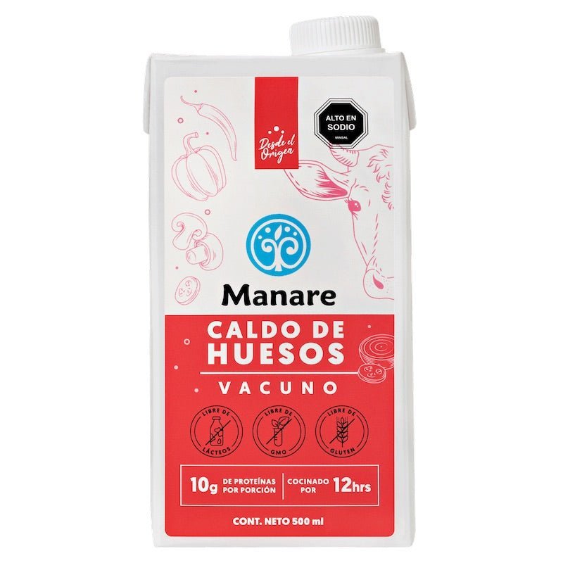 Caldo de Hueso Vacuno 500 Ml - MANARE - Aldea Nativa