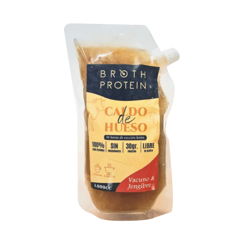 Caldo de vacuno Doypack 1 lt BrothProtein - BROTHPROTEIN - Aldea Nativa