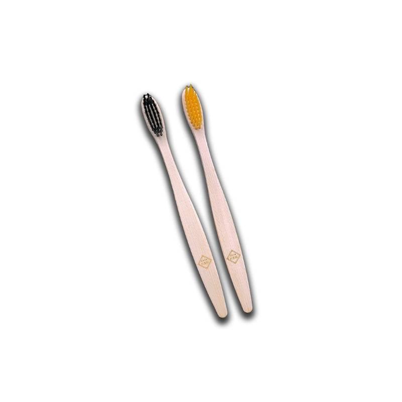 Cepillo De Dientes Bambu Suave Cerdas Verdes Para Niños Hbm - HBM - Aldea Nativa