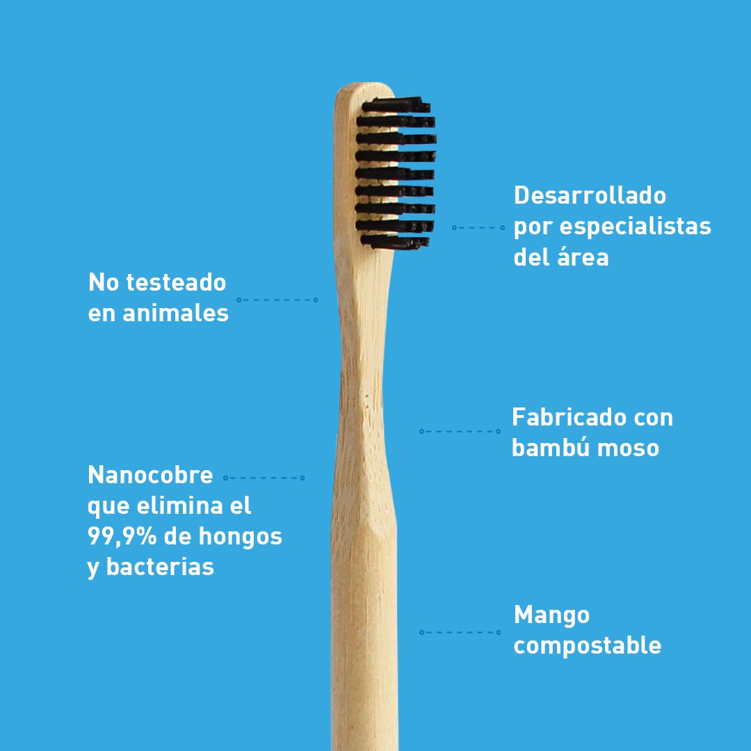 Cepillo De Dientes Bambu Medio Negro Biobrush – Aldea Nativa