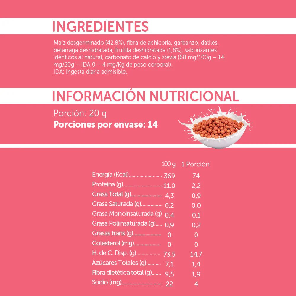 Cereal frutilla 280 gr Mizos - MIZOS - Aldea Nativa