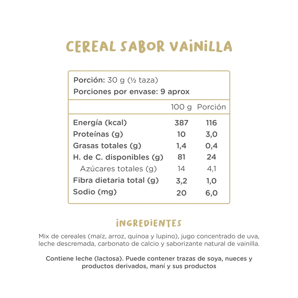 Cereal Vainilla 280 GR KUNA FOODS