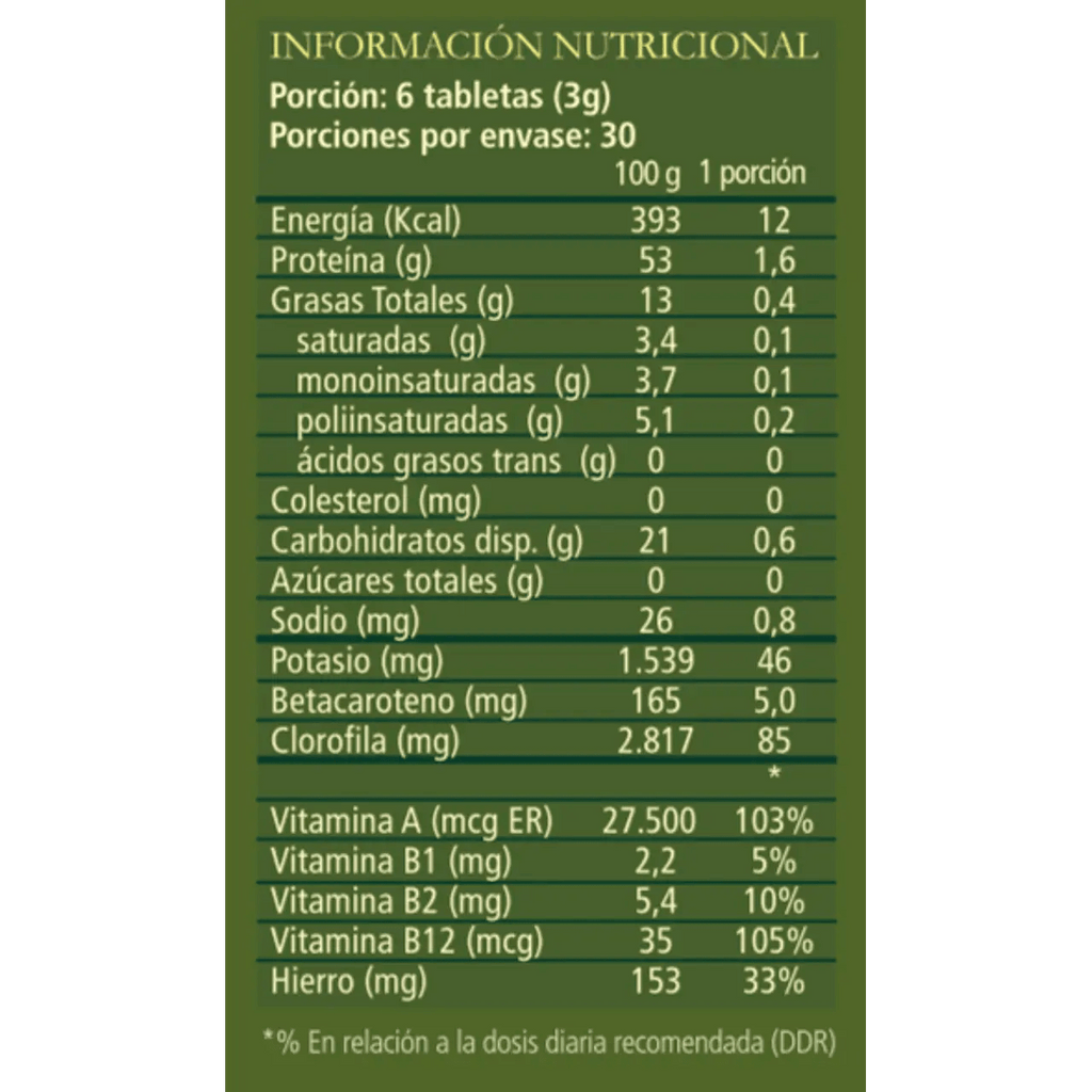 Chlorella Active Org 180 cápsulas Aquasolar - AQUASOLAR - Aldea Nativa