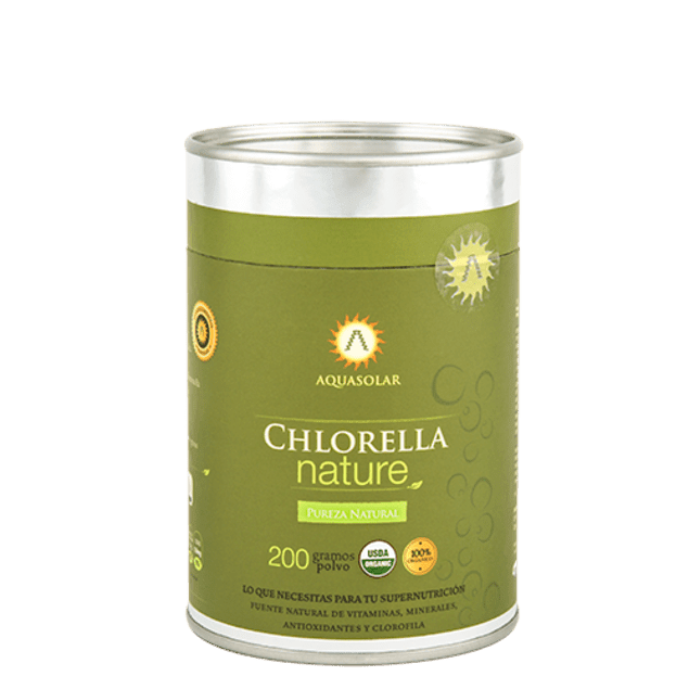 Chlorella polvo nature 200 GR AQUASOLAR - AQUASOLAR - Aldea Nativa