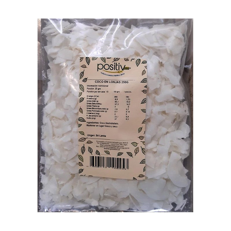 Coco Chips Natural Positiv 250 Gr - POSITIV - Aldea Nativa