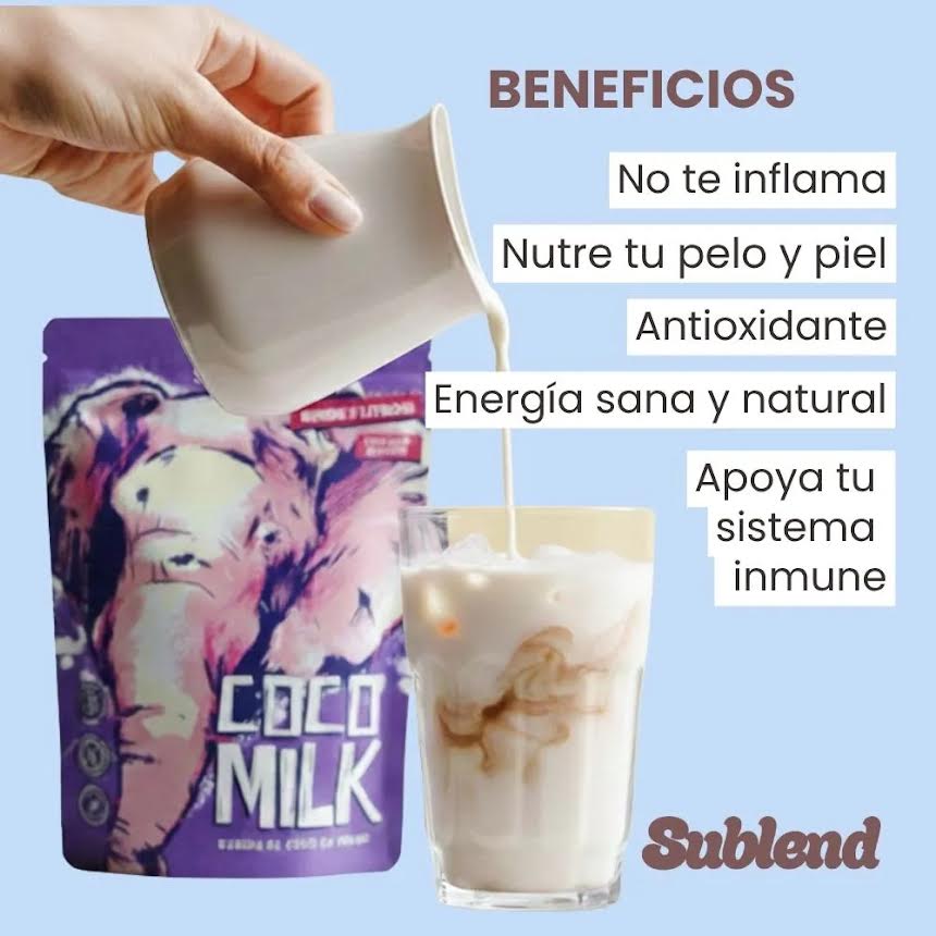 Coco milk en polvo org 250 GR SUBLEND - SUBLEND - Aldea Nativa