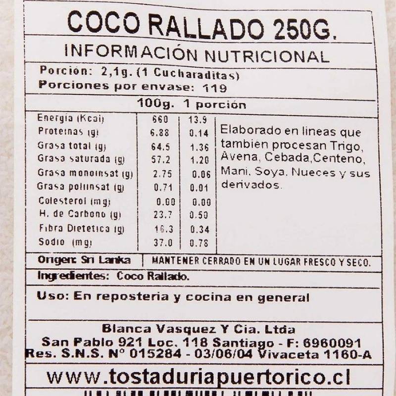 Coco Rallado Positiv 250 Gr - POSITIV - Aldea Nativa