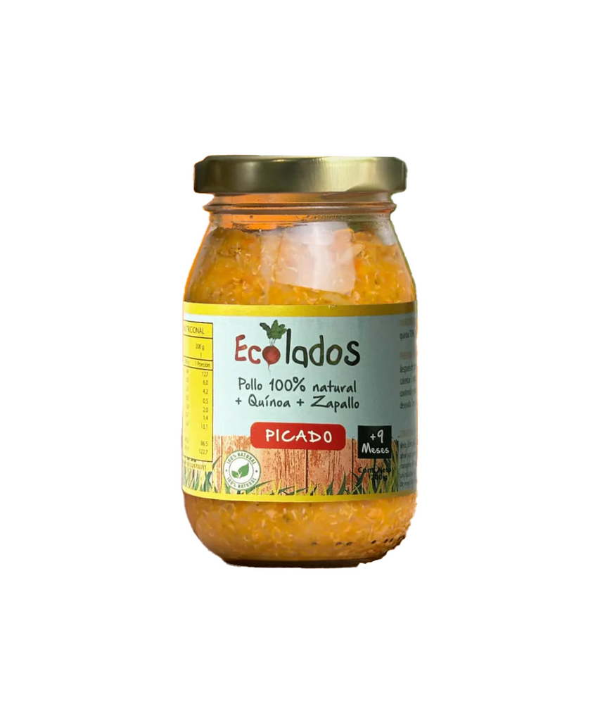 Picado Pollo 100% Natural con Quinoa y Zapallo 200 GR ECOLADOS
