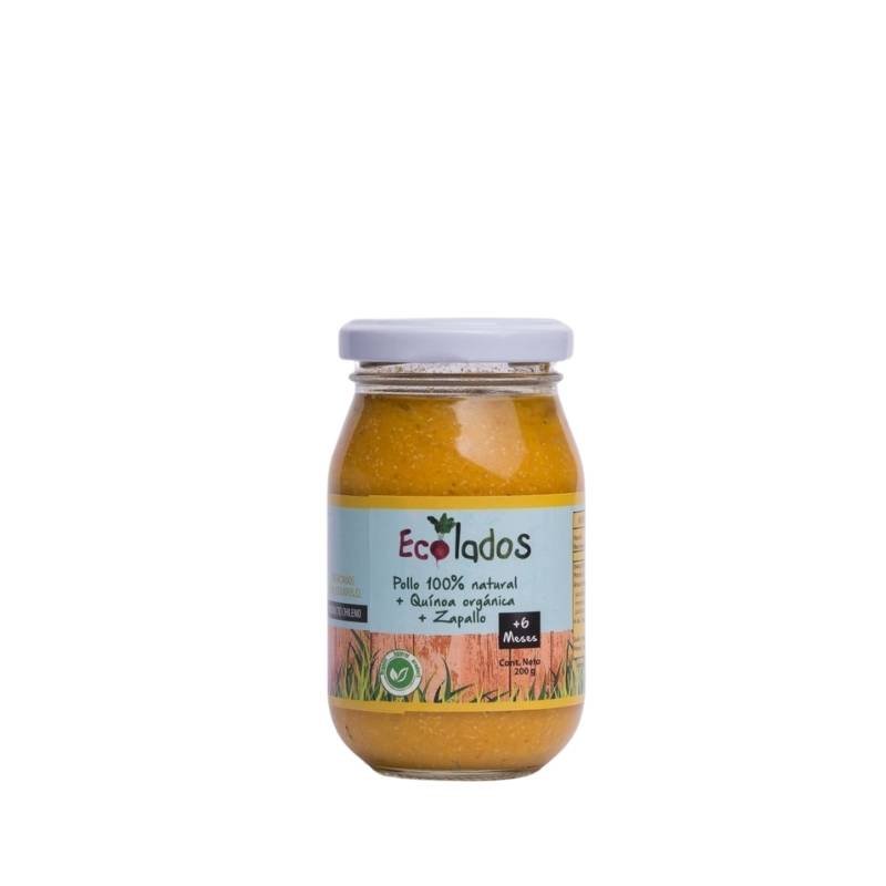 Colado Pollo 100% Natural con Quinoa y Zapallo Ecolados 200 Gr - ECOLADOS - Aldea Nativa
