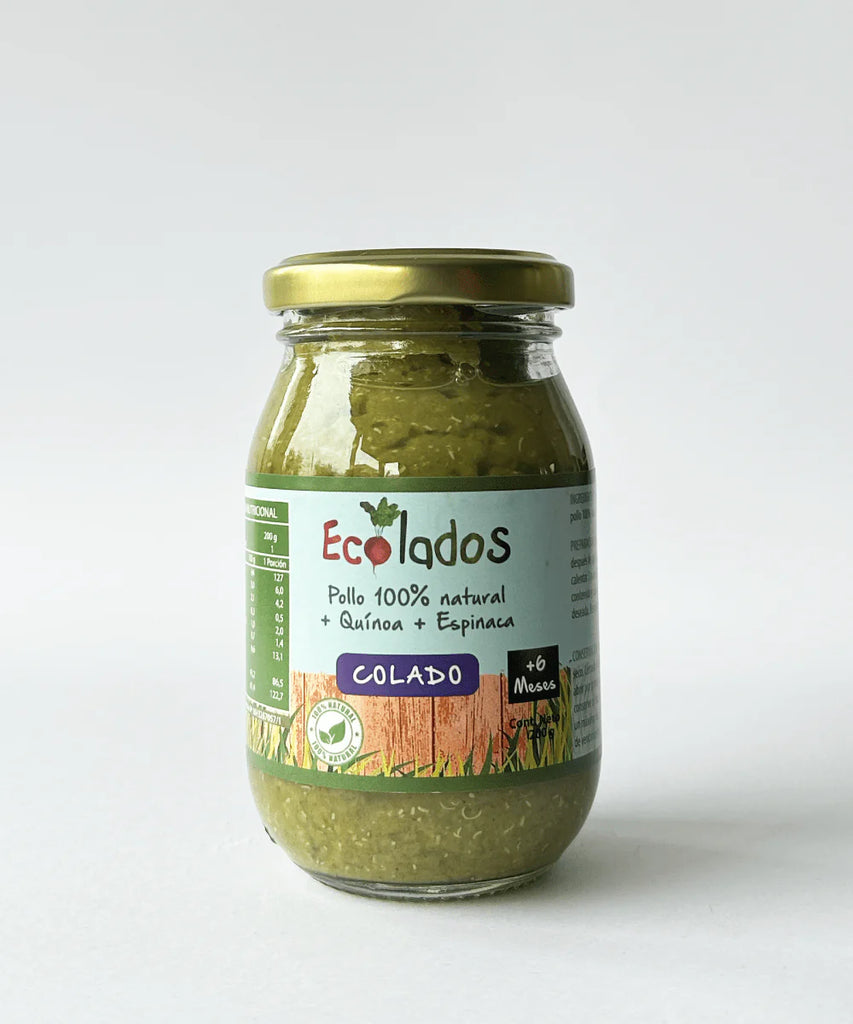 Colado Pollo 100% Natural con Quinoa y Espinaca 200 GR ECOLADOS