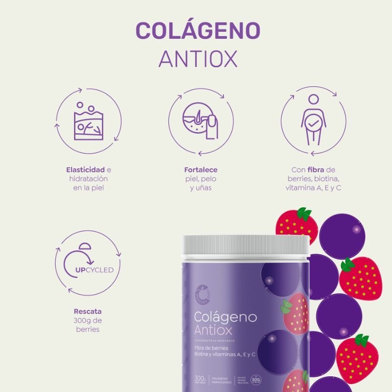 Colageno Antiox 300 Gr - CASCARA FOODS - Aldea Nativa